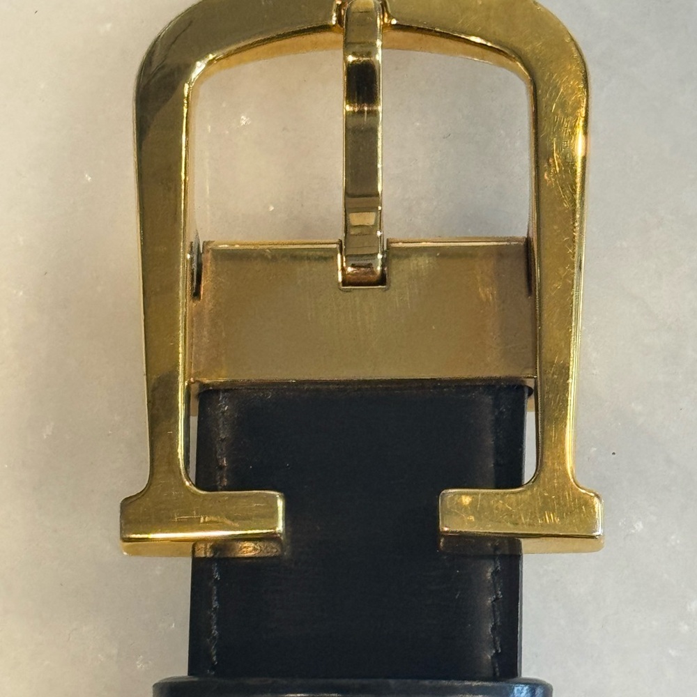 Cartier Paris Men’s  Gold Tone Buckle, Reversible Black/ Brown Belt Size 35 - 40